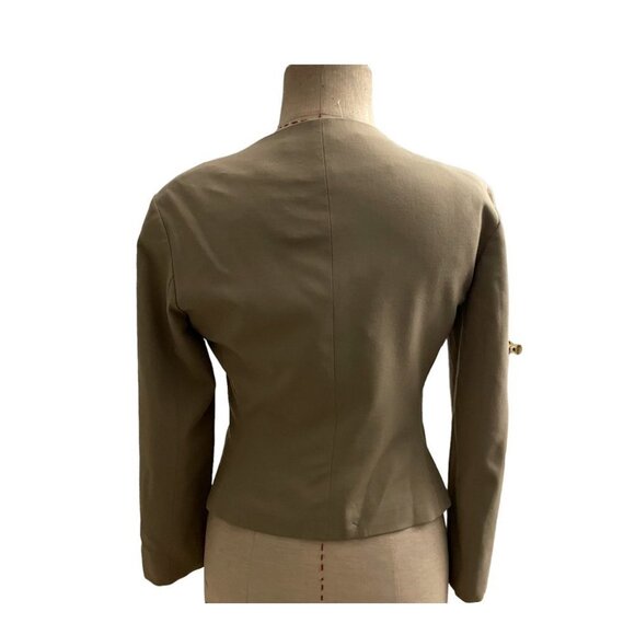 Tahari Concealed Button Placket Blazer Jacket Women Long Sleeves Round Neck 4 - Picture 2 of 8